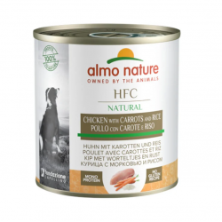 Almo Nature HCF Natural Comida Húmeda con Caldo para Perros con Pollo y Zanahoria