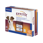 Effitix antiparasitaire pack 2 unités (8 pipettes) pour chiens taille petite (4-10kg)
