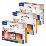 Effitix antiparasitaire pack 3 unités (12 pipettes) pour chiens mini (1,5 - 4 kg)