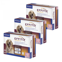 Effitix antiparasitaire pack 3 unités (12 pipettes) pour chiens taille grande (20-40kg)