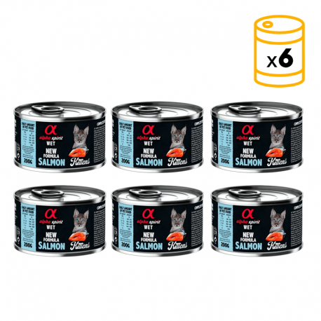 Alpha Spirit pack Latas para gatitos de Salmón