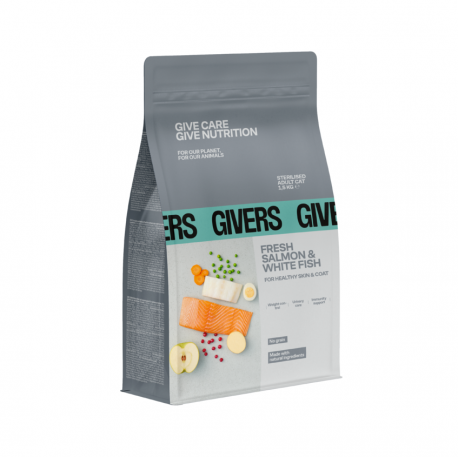 Givers Pienso Natural Para Gatos Esterilizados con Salmón