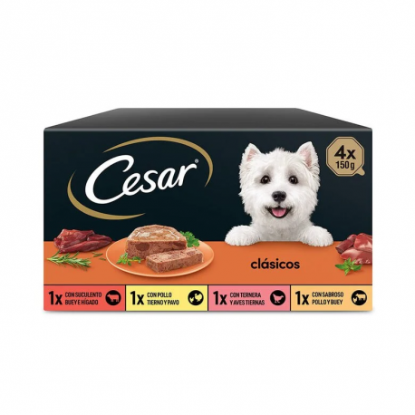 Cesar Multipack Clásicos Comida Húmeda Para Perros en Paté