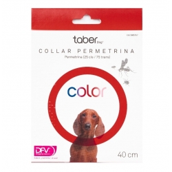 Taberdog Permetrina Collar Antiparasitario para Perros color Rojo