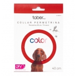 Taberdog Permetrina Collar Antiparasitario para Perros color Rojo