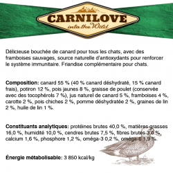 Carnilove Cat Crunchy Snack sabor Pato Frambuesa