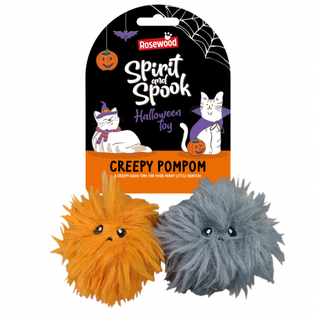 Rosewood Peluches Pompom para Gatos Espeluznante Duo de Halloween
