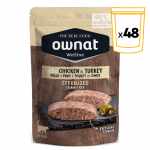 Ownat Wetline comida húmeda para gatos sterilised chicken & turkey