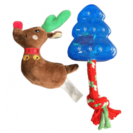 Max Dog Pack Reno y Árbol de Navidad Peluches para Perros