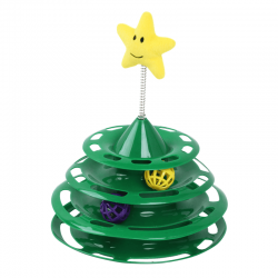 Pawise Juguete con Bolas para Gatos Árbol de Navidad