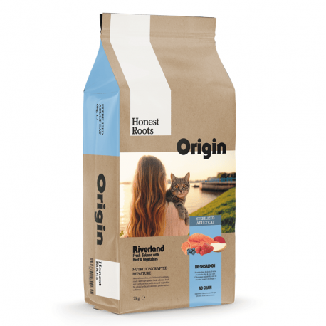 Honest Roots Origin Riverland Pienso Natural Para Gatos Esterilizados con Salmón y Vacuno