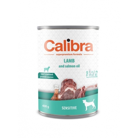 Calibra dog comida húmeda sensitive cordero y aceite salmon