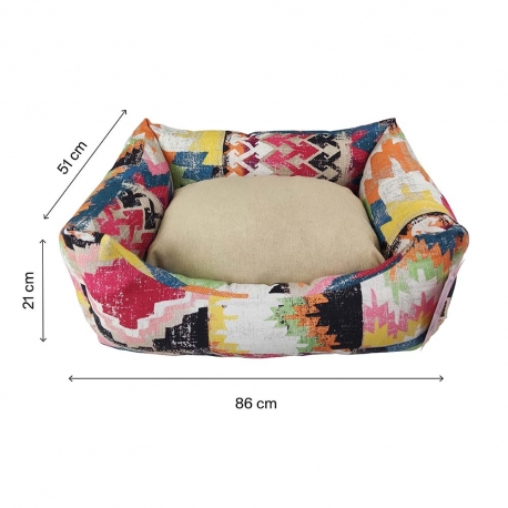 Cama Bold Key Beige Ethnic para perros