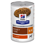 Pack x12 boîtes Hills k/d pour chiens ayant des problèmes rénaux au poulet