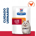 Pack x12 Hills PD Feline c/d Urinary Stress. Environ 85 g. pour les chats