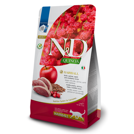 Farmina Quinoa Hairball Pienso para Gatos con Pato