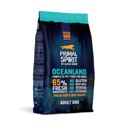 Alpha Spirit Pienso para perros Primal 65% Oceanland con Pescado y Pollo