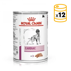 Pack x12 Royal Canin Dog Veterinary Cardiac nourriture humide en conserve pour chiens