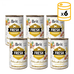 Brit fresh pollo con patata latas para perro