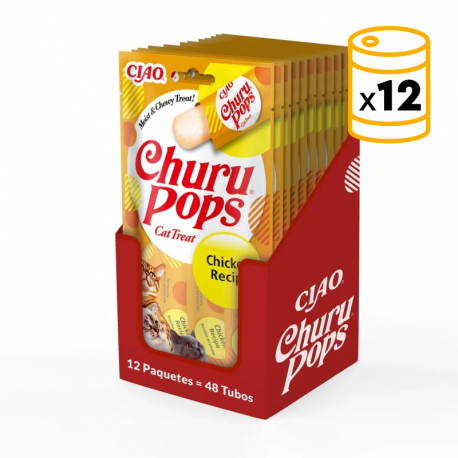 Pack Churu para gato adulto Pops de Pollo 12x56gr