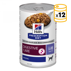 Pack x12 boîtes Hills i/d pour chiens ayant des problèmes digestifs
