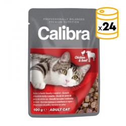 Calibra cat pouch comida húmeda adult cordero pollo