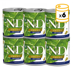 Pack boîtes Farmina ND Dog Prime aliment humide pour chiens à l'agneau