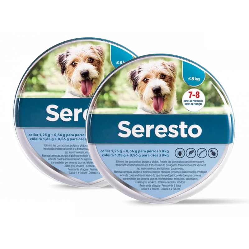 Collier Antiparasitaire Seresto pour chiens Pack 2 x 38 cm