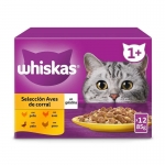 Whiskas Multipack Comida húmeda en Gelatina para Gatos Selección de Aves