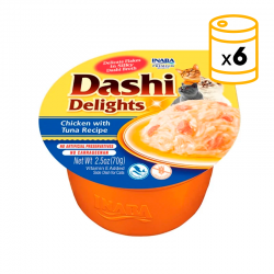 Churu Dashi Delights Comida Húmeda en Caldo con Pollo y Atún