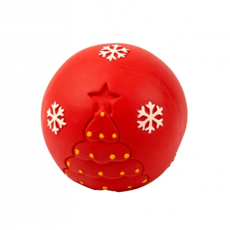 Pawise Bola de Arbol de Navidad Juguete de Latex para Perros