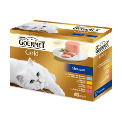 Gourmet Gold Mousse Sabores Surtidos Comida Húmeda para Gatos