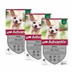 Pack Advantix 3 unités (12 pipettes) pour chiens de petite taille (0-4KG)