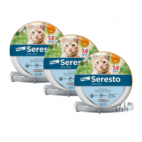 Seresto chat. Pack 3 colliers.