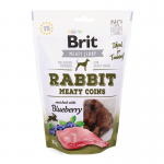 Brit jerky snack meaty coins conejo premios para perro