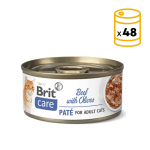 Pack x24 Brit care cat crâne veau et olives nourriture humide pour chat
