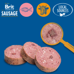 Brit sausage con ternera y pescado sport formula latas para perro