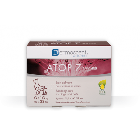 Dermoscent Atop7 Pipetas Naturales Cuidado de la Piel para Perros Pequeños