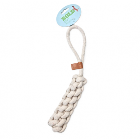 Bold Cuerda Trenzada con Asa de Algodón Natural Juguete para Perros