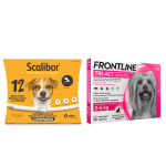 Pack Super Protection : Collier Scalibor 48 cm + Frontline Tri-Act 3 pipettes (2-5 kg) chiens minis
