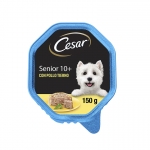 Cesar Senior 10 + Comida Húmeda Para Perros Mayores en Paté con Pollo