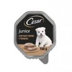 Cesar Junior Comida Húmeda Para Cachorros en Gelatina con Pavo y Ternera