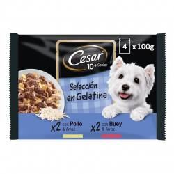 Cesar Multipack Senior 10+ Selección en Gelatina Comida Húmeda Para Perros Mayores