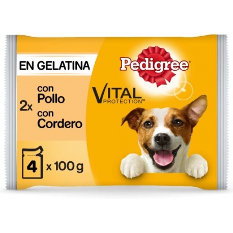 Pedigree Multipack de Comida Húmeda para Perros en Gelatina con Pollo y Cordero
