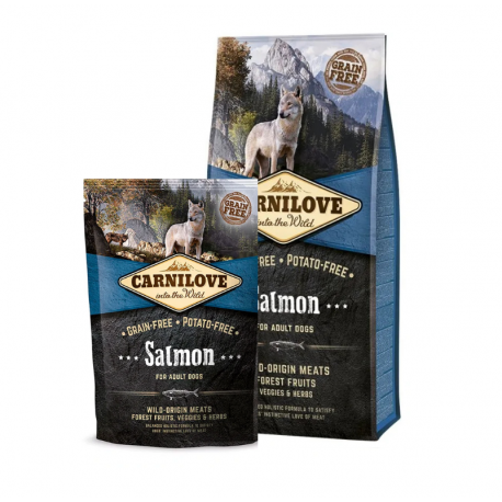 Carnilove Adult avec saumon pour chien KILOS GRATUITS!