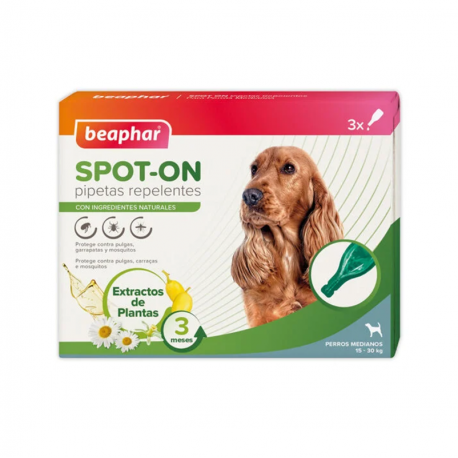 Beaphar Sport-On Pipetas Repelentes Naturales para Perros Medianos