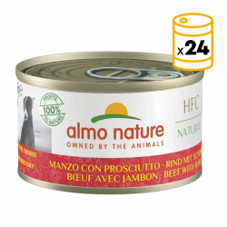 Almo Nature HCF Natural Comida Húmeda para Perros con Vacuno y Jamón