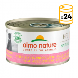 Almo Nature HCF Natural Comida Húmeda para Perros con Ternera y Jamón