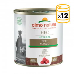 Almo Nature HCF Natural Comida Húmeda con Caldo para Perros con Ternera