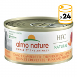 Almo Nature HCF Natural Comida Húmeda para Gatos con Atún y Gambas